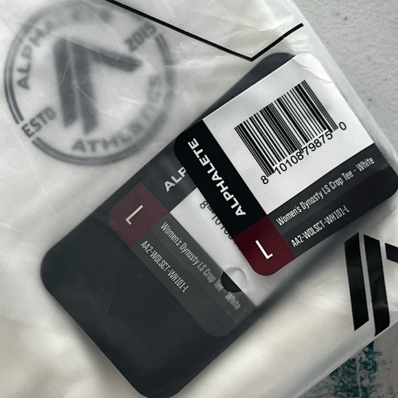 Alphalete Dynasty LS Crop Top - White - Picture 5 of 5